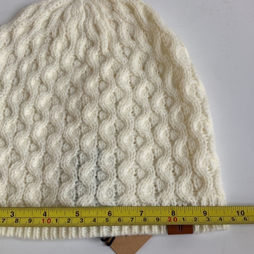 Frye off white cable knit beanie winter hat - Picture 7 of 7